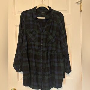 Torrid size 3 plaid tunic